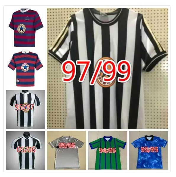 

1993/94 retro soccer jerseys beardsley shearer asprilla emre ketsbaia 94/95 away blue football shirts 1994 sweatshirt edition size s-xxl, Black;yellow