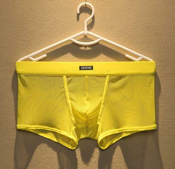 

underpants mesh breathable men underwear boxer solid color boxershorts panties shorts lingeries wholesale, Black;white