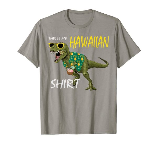 

funny dinosaur t-rex pineapple-this is my hawaiian t-shirt, White;black
