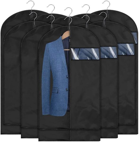 

bag parts & accessories epher garment bags suit wardrobe dust cover pack of 10 black (60 x 100 cm 5 pieces + 60 120 pieces)