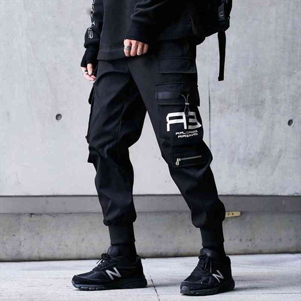 

hip hop cargo fashion women pants harajuku harem black streetwear joggers sweatpant multi pocket casual mens