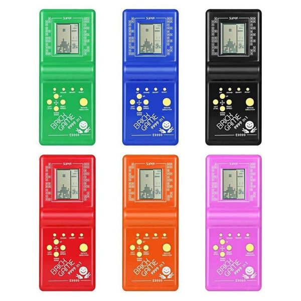 

portable game players classic handheld machine tetris brick kids toy with music playback without battery