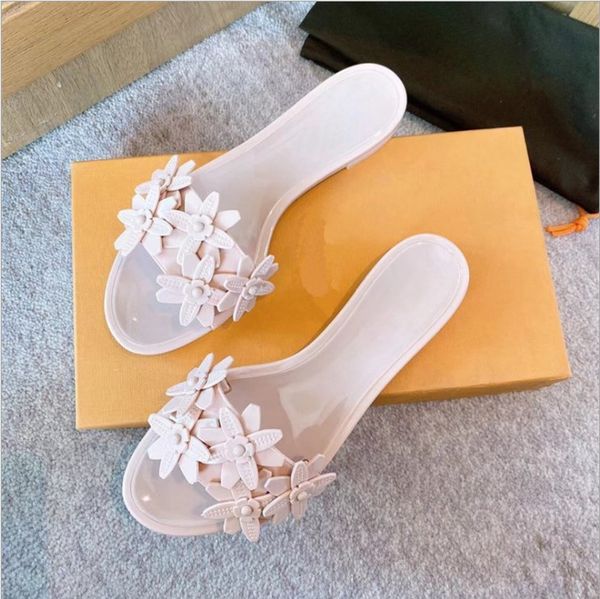 

shoes slippers summer women floral female flip flops flowers ladies pvc sandals camellia jelly beach, White;red