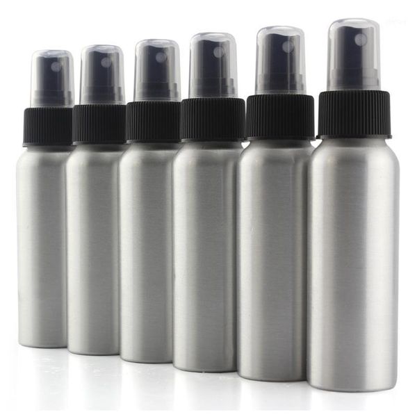

storage bottles & jars aluminum spray bottle refillable perfume portable empty container travel cosmetic atomizer silver 30ml 50ml 100ml 120