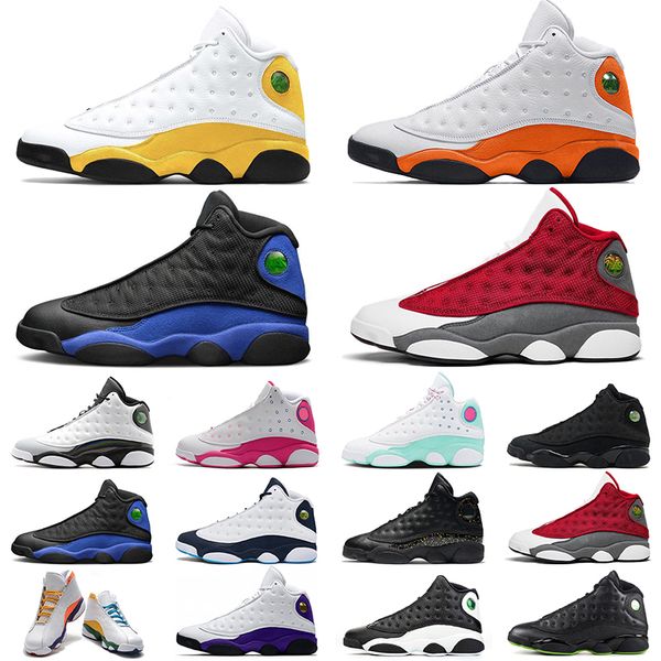 

13 basketball shoes 13s del sol hyper royal red flint dark powder blue playground black cat women mens trainers sports sneakers