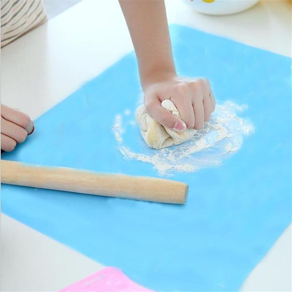 

mats & pads 60*40cm silicone baking mat non stick pan liner placemat kitchen pastry bakeware knead dough 6 color