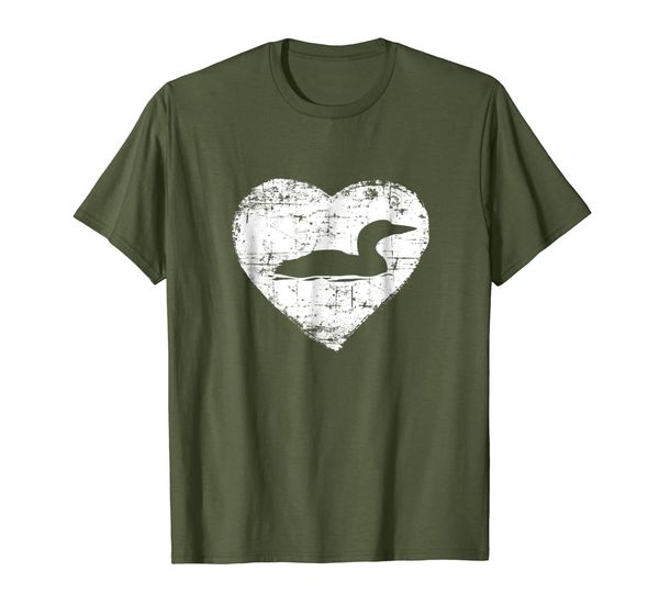 

loon t-shirt | love loons heart lake shirt, White;black