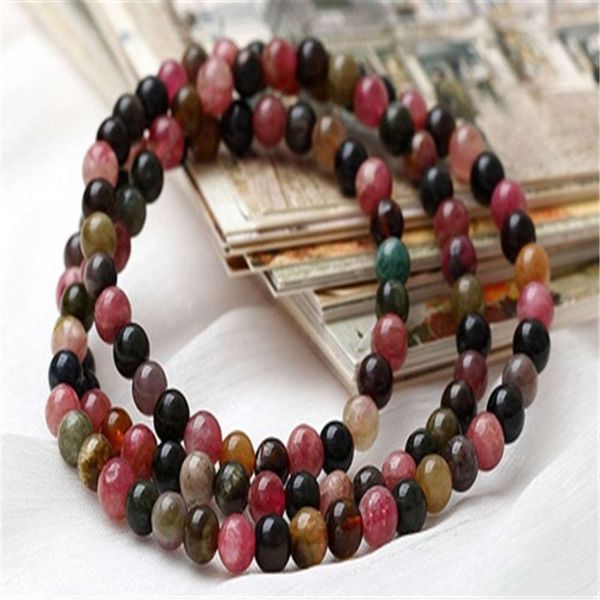 

natural crystal three circle bracelet scenic spot live broadcast golden hair aurora super seven tourmaline, Black