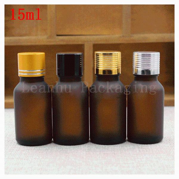 

storage bottles & jars 15 ml brown frosting extract oil bottle glass in the dilute spot empty lid of four colors to choose from