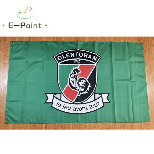 Nordirland Glentoran FC-Flagge, 90 cm x 150 cm, Polyester-Flaggen, Banner-Dekoration, fliegende Hausgarten-Flagge, festliche Geschenke