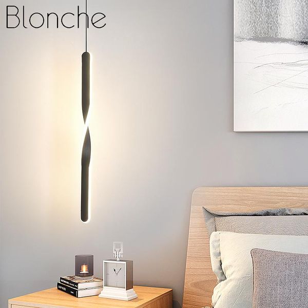 

minimalist bedside pendant lamp kitchen bedroom living room indoor home decor led iron suspension lights fixtures lamps