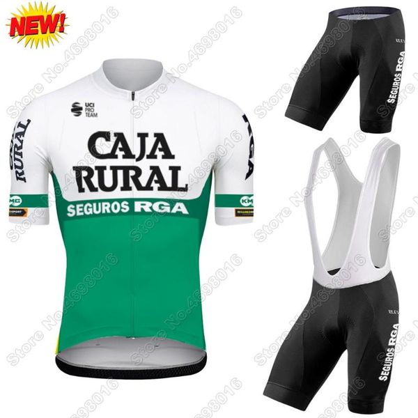 

racing sets 2021 caja rural cycling jersey set men pro team clothing race road bike suit bicycle bib shorts ropa ciclismo maillot, Black;blue