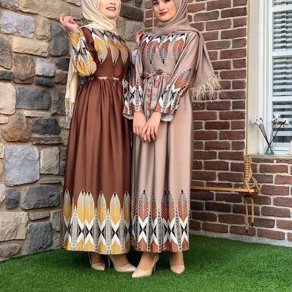 

ethnic clothing donsignet muslim dress fashion slim ladies vestido middle east arab dubai abaya turkey robe belt women's, Red