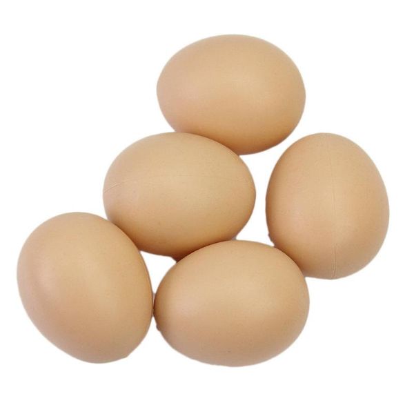 

other bird supplies 2021 5pcs hen poultry simulation artificial faux fake plastic eggs for chicken duck geese hatch incubation breeding