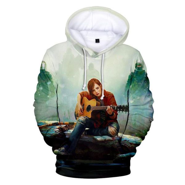 

men's hoodies & sweatshirts game cosplay hooded sweatshirt the last of us 3d printed hoodie fashion streetwear casual boy/girl, Black
