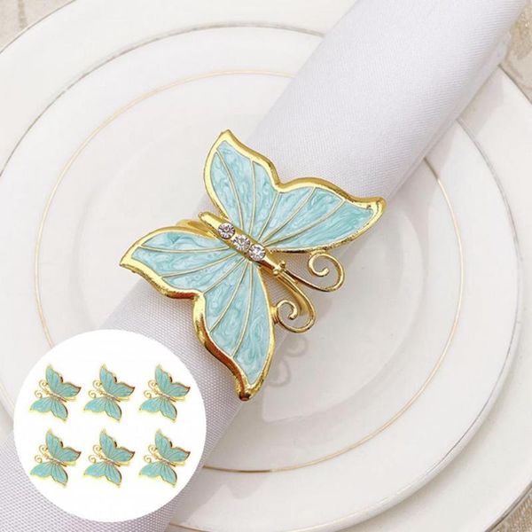 

napkin rings 6pcs/set premium elegant butterfly shape buckle compact wear-resistant