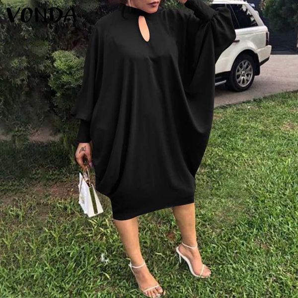 

summer spring casual long bat women dress sleeve solid femme elegant knee length robe ladies bohemian vestidos, Black;gray