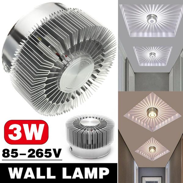 

85-265v led ceiling lights 3w rgb wall sconce modern living room lamp for kitchen balcony aisle art gallery decoration light