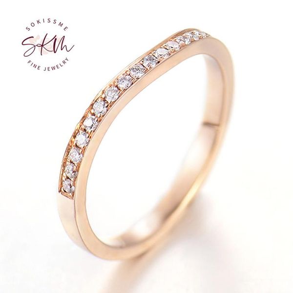 

cluster rings skm vintage diamond 14k rose gold ring classic engagement wedding designer promise luxury fine jewelry, Golden;silver