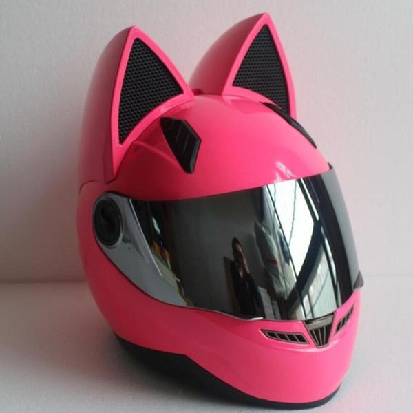 

motorcycle helmets advocacy personality, helmet, can not be so ordinary. ice cream with a pair of cat ears, cool, but also lovely mark