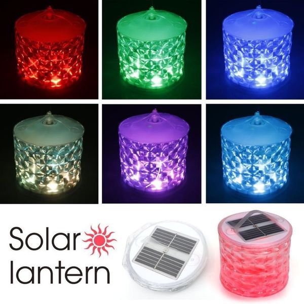 

portable emergency solar inflatable tent light three mode for garden camping folding waterproof led torches