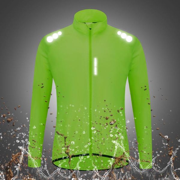 

waterproof reflective sports jacket windproof quick drying uv protection gym running windcoat workout windbreaker jackets, Black;red