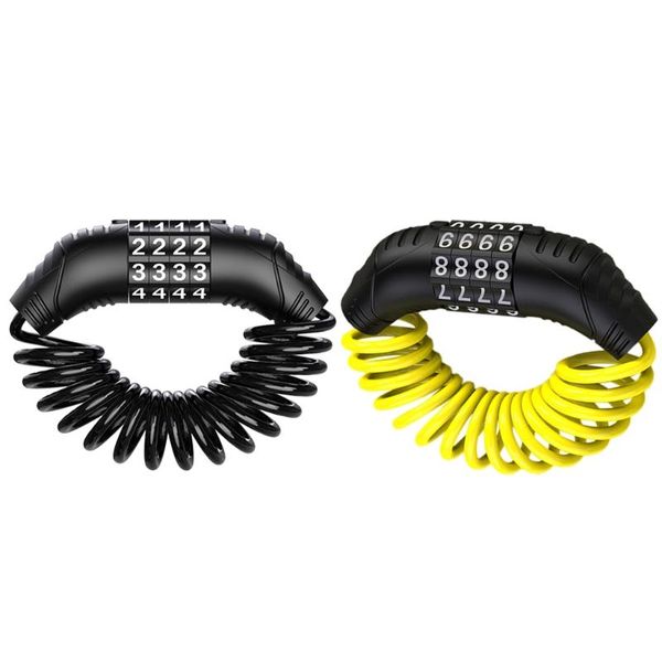 

bike locks helmet chain lock for scooter motorcycle cable 4-digit password combin