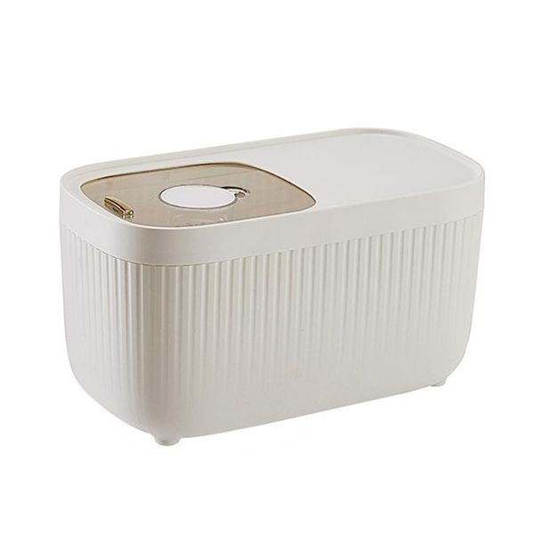 

storage bottles & jars 1pc insect-proof rice bucket moisture-proof box with scale (white)
