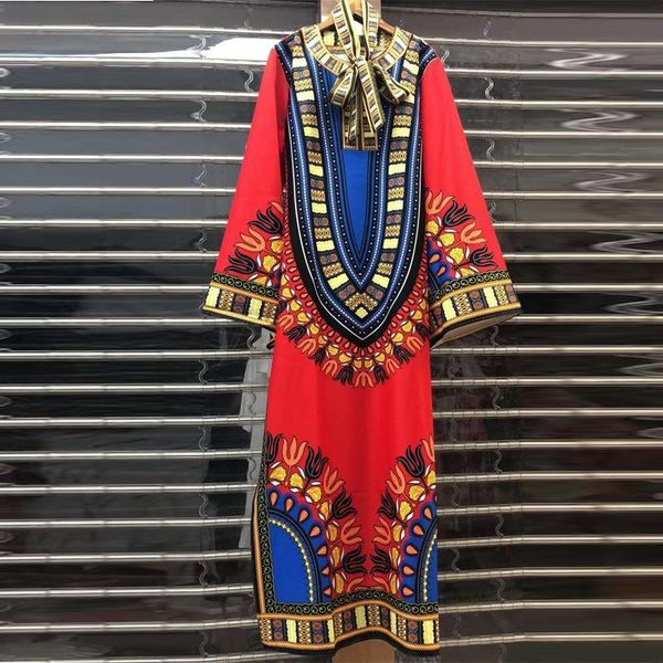 

casual dresses size women loose straight long dress printed vintage, Black;gray