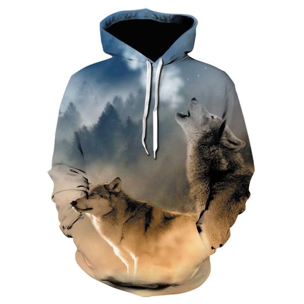 

animal horse creative 3d printing hooded sweatshirt men's women's fall winter fashion casual hip hop streetwear hoodie hoodies & s, Black