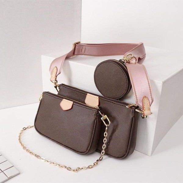 

of bag 3 pieces/set women's mens wallet flower handbags crossbody bag ladies purses, Red;black