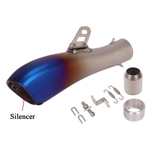

motorcycle exhaust system 2.5" inlet 380mm length dolphin style pipe w for cafe racer bagger bobber tracker choppers