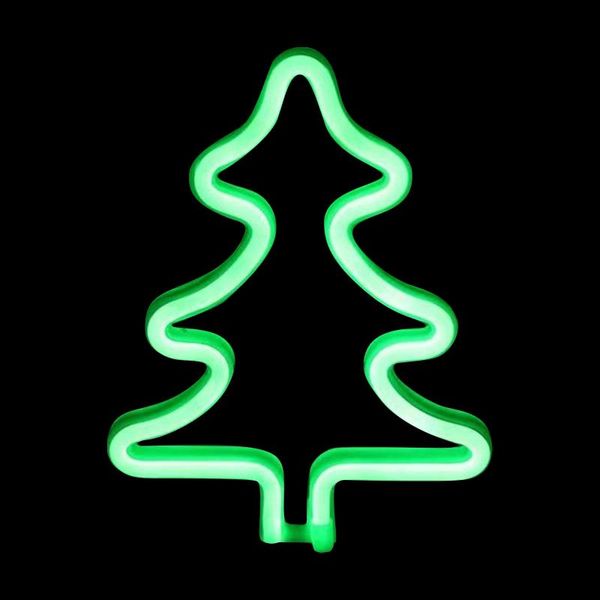 

party decoration christmas neon night light hanging tree lights bells elk snowflake sign gift for children usb battery powered