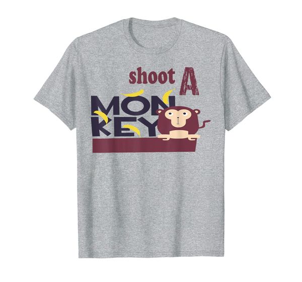 

shoot a monkey funny southern quotes classic design t-shirt, White;black