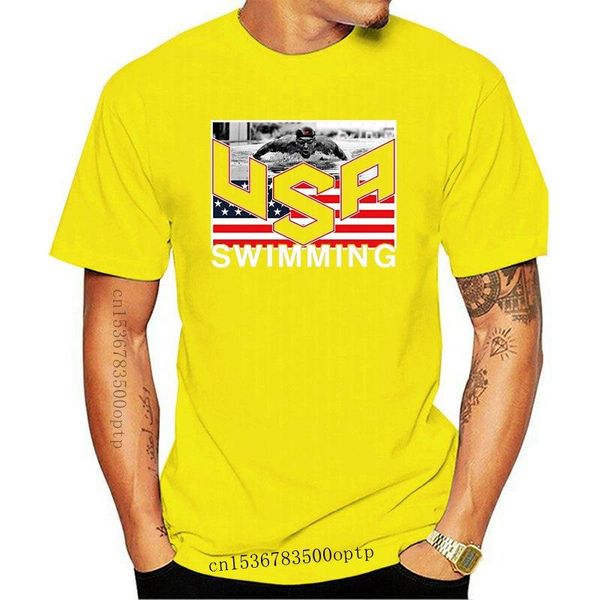 

men's t-shirts summer short sleeves cotton fashion tee usa swimminger team michael phelps men's ships from ohio t shirt, White;black