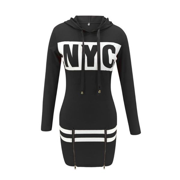 

casual dresses lady womens clothes spring fall hoodies hoody bodycon long sleeve sweatshirt fashion mini dress sports, Black;gray