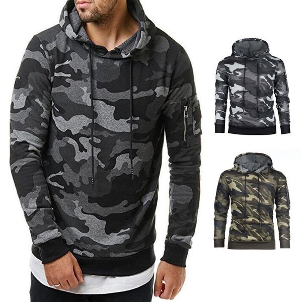 

gym sport running camo hoodies training fitness sweatshirt hooded jacket men's sportswear workout jogging coat windbreaker jackets, Black;brown