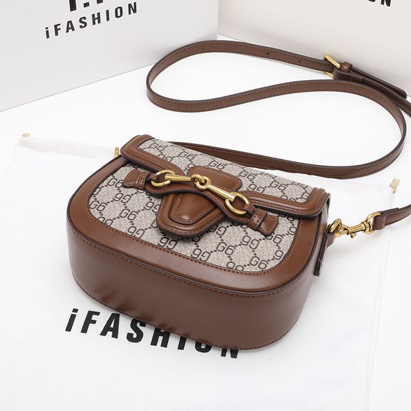 

saddle bag g6 printed oval single shoulder small cover female messenger contrast letter pu women's handbags sale