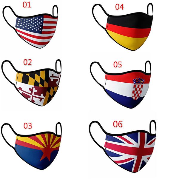 

national 2021 flag mask dust protection printed cotton can be washed and reused