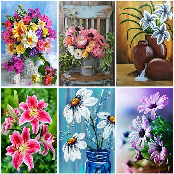

diamond painting diy flower 5d full square round drill landscape embroidery cross stitch mosaic resin home decor art