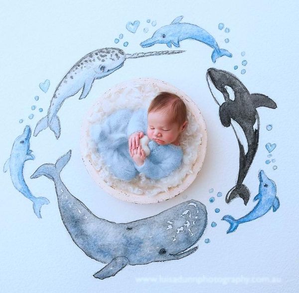 

colors big wooden bowl infantile creative pography props basin born prop baby cribs