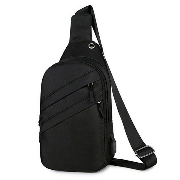 

waist bags men chest bag adjustable straps earphone hole washable shopping wear resistance waterproof oxford multifunctional cross body