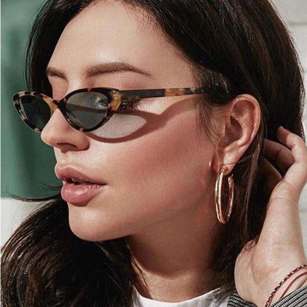

sunglasses fashion protable colour flat cat eye sunglasses women vintage elegant red tiny sun glasses ladies retro uv400, Black