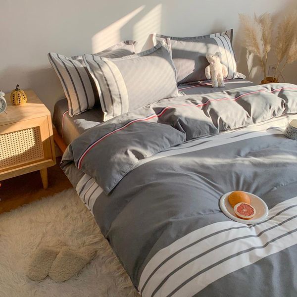 

bedding sets home textile fashion duvet cover pillow case bed sheet ab side quilt boy kid teen girl linens set king