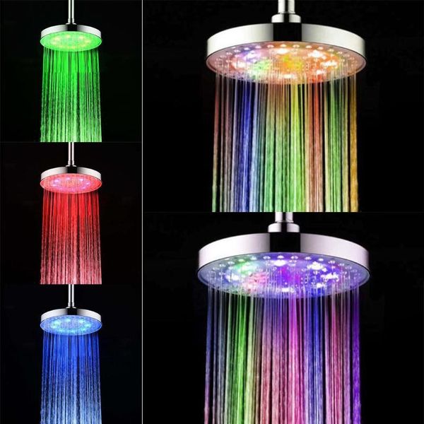 

bathroom shower heads led multi-function spray adjustable water head 0 35kg round temperature control colorful sigle color