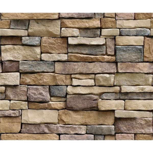 

wall stickers 3d stone brick wallpaper removable pvc sticker home decor art paper for bedroom living room background decal