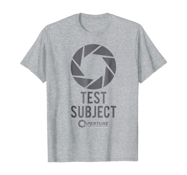 

portal 2 "aperture labs test subject" t-shirt - ptl033, White;black