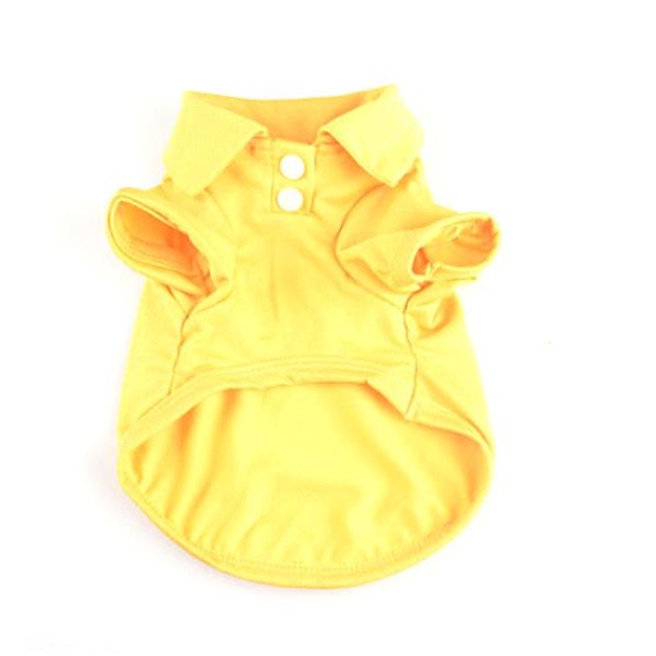

dog apparel fashionable lovely spring and summer clothes teddy polp shirt pet supplies for dogs cats yellow