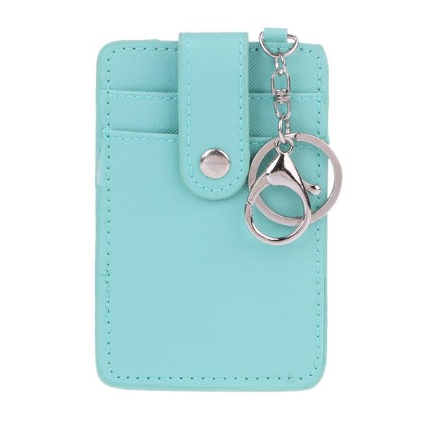 

card holders 28gd portable id holder bus cards cover case office work keychain keyring tool, Brown;gray