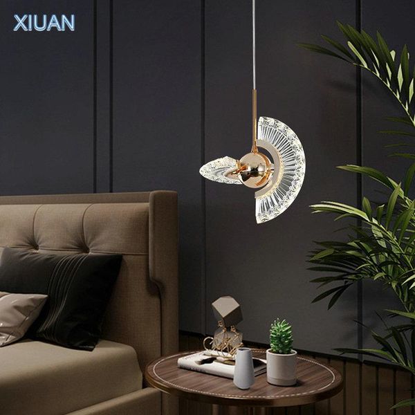 

pendant lamps creative long cable bedroom bedside hanging light changeable acrylic lampshade nordic small lamp for bar dining room